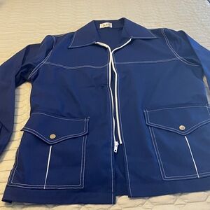 Navy Utility Jacket with White Accents